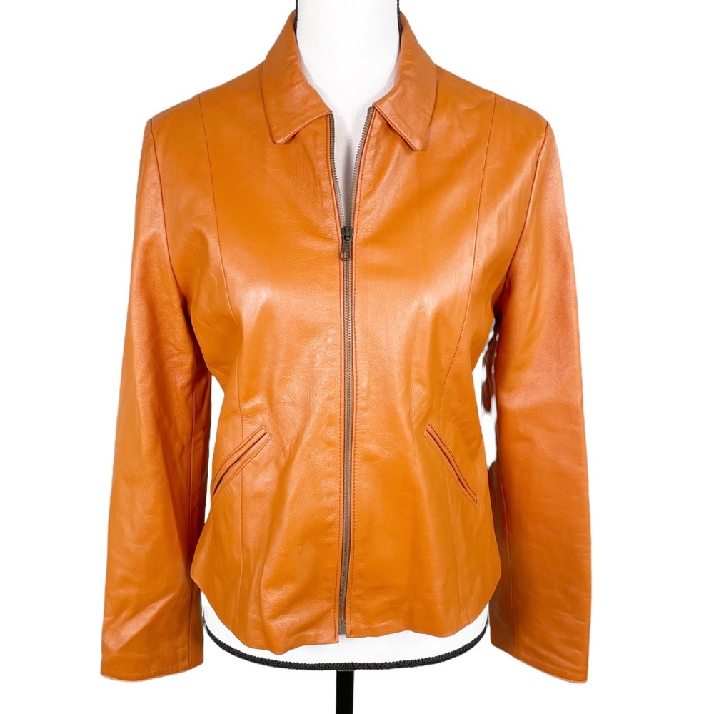 Vera Pelle Tan Brown Genuine Leather Jacket - Picture 1 of 6